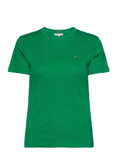 Slim Cody C-Nk Ss Tops T-shirts & Tops Short-sleeved Green Tommy Hilfi...