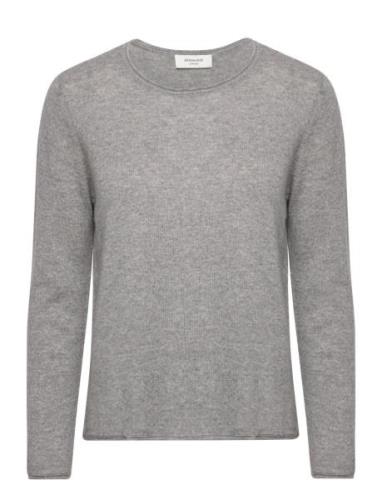 Cashmere Crew Neck Tops Knitwear Jumpers Grey Rosemunde