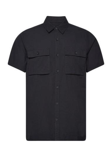Hco. Guys Wovens Tops Shirts Short-sleeved Black Hollister