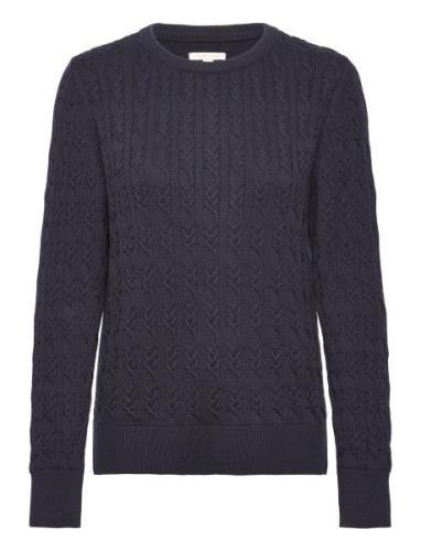 Barbour Hampton Knit Tops Knitwear Jumpers Navy Barbour