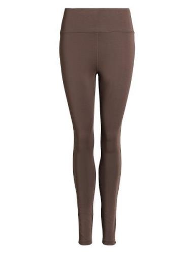 Elene Tights Zip Sport Running-training Tights Brown Rethinkit