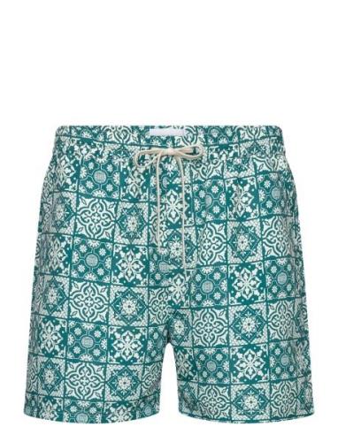 Stan Aop Swim Shorts 2.0 Uimashortsit Green Les Deux