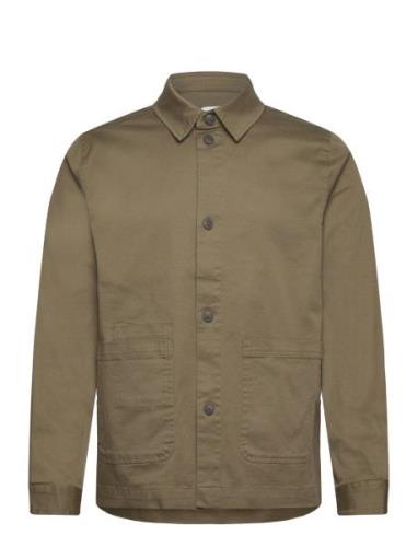 Langley Overshirt Tops Overshirts Khaki Green Les Deux