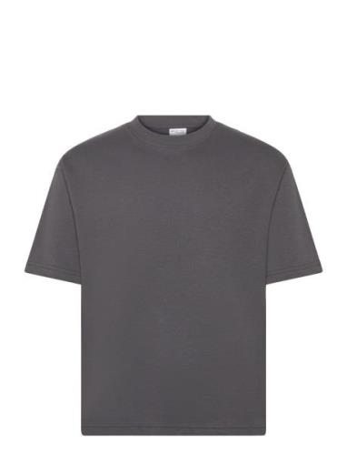 Slhlooseoscar Ss O-Neck Tee Noos Tops T-shirts Short-sleeved Grey Sele...