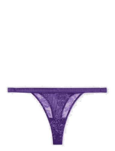 Mesh Thong Stringit Alusvaatteet Purple Understatement Underwear