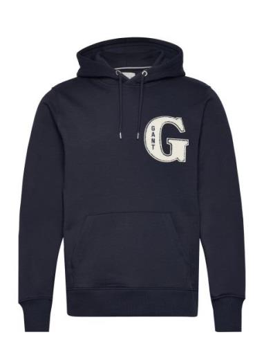 G Graphic Hoodie Tops Sweat-shirts & Hoodies Hoodies Navy GANT