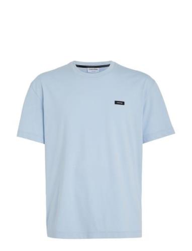 Cotton Comfort Fit T-Shirt Tops T-shirts Short-sleeved Blue Calvin Kle...