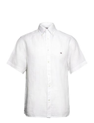Pigment Dyed Linen Rf Shirt S/S Tops Shirts Short-sleeved White Tommy ...