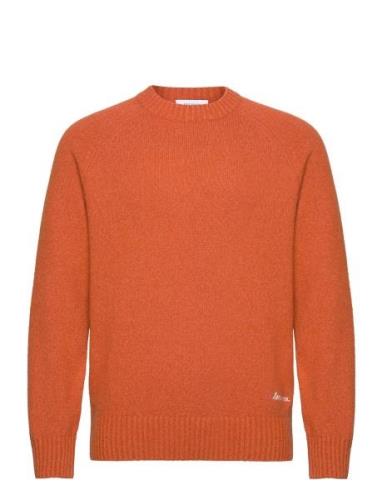 Brad Roundneck Knit Tops Knitwear Round Necks Orange Les Deux