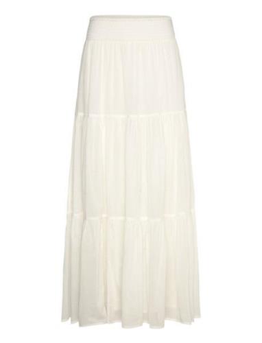 Diamondll Maxi Skirt Pitkä Hame Cream Lollys Laundry