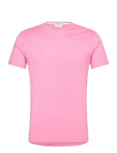 Contrast Logo Ss T-Shirt Tops T-shirts Short-sleeved Pink GANT