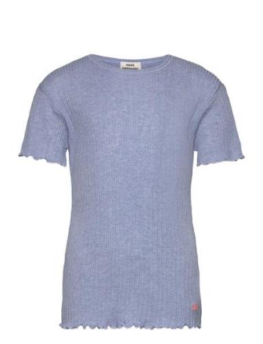 Pointella Trixina Tee Tops T-shirts Short-sleeved Blue Mads Nørgaard