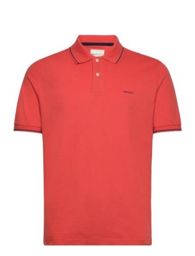 Tipping Ss Pique Rugger Tops Polos Short-sleeved Orange GANT