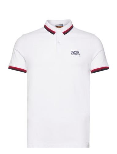 Sportswear Relaxed Tipped Polo Tops Polos Short-sleeved White Superdry