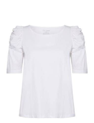 Adrienne - T-Shirt Tops Blouses Short-sleeved White Claire Woman