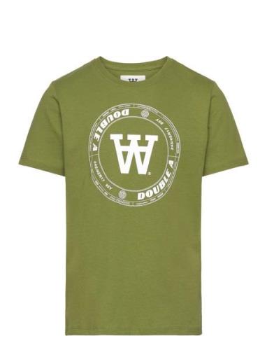 Ola Tirewall T-Shirt Gots Tops T-shirts Short-sleeved Green Double A B...