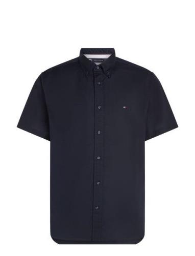 Flex Poplin Rf Shirt S/S Tops Shirts Short-sleeved Navy Tommy Hilfiger