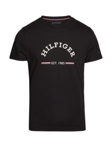 Rwb Arch Gs Tee Tops T-shirts Short-sleeved Black Tommy Hilfiger