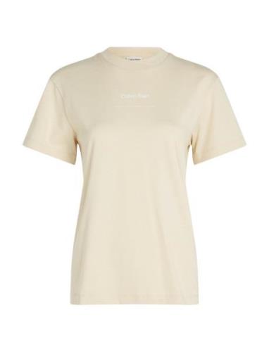 Multi Logo Regular T-Shirt Tops T-shirts & Tops Short-sleeved Cream Ca...