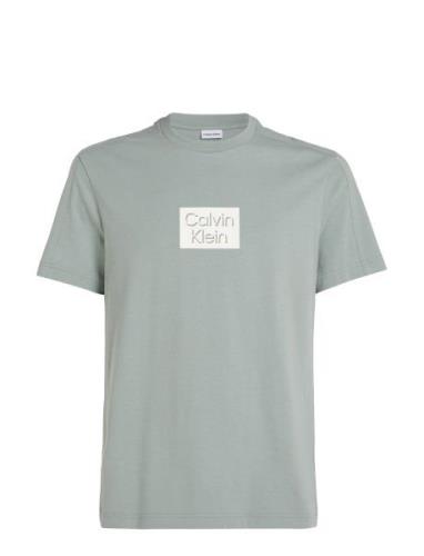 Cut Out Shadow Logo T-Shirt Tops T-shirts Short-sleeved Green Calvin K...