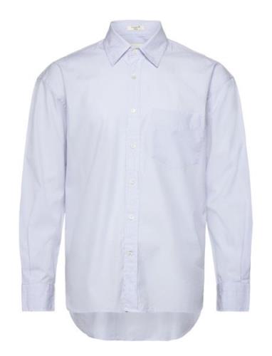Os Compact Poplin Shirt Tops Shirts Casual Blue GANT