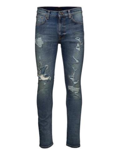 Lean Dean Authentic Stitched Bottoms Jeans Slim Blue Nudie Jeans