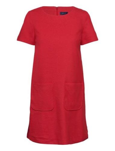 D1. Tp Jersey Pique Dress Lyhyt Mekko Red GANT