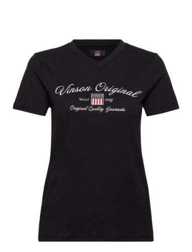 Vin T-Shirt Malou Women Tops T-shirts & Tops Short-sleeved Black VINSO...