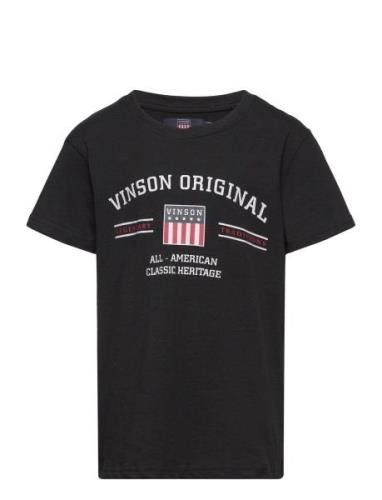 Vin T-Shirt Manuel Jr.boy Tops T-shirts Short-sleeved Black VINSON