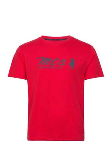 Mcs Tee Sherman Men Tops T-shirts Short-sleeved Red MCS