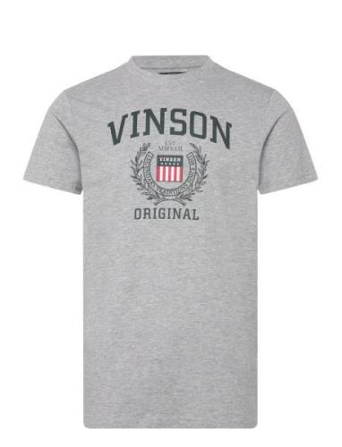 Kaiser Reg Sj Vin M Tee Tops T-shirts Short-sleeved Grey VINSON