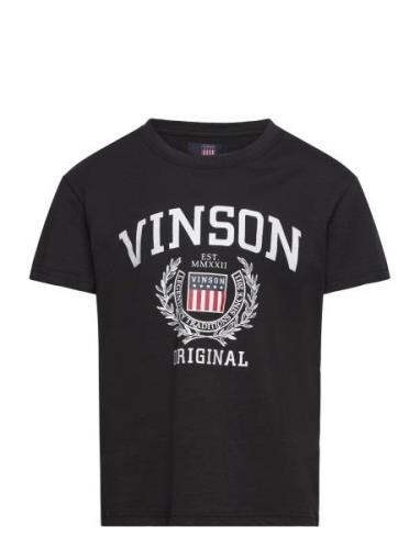 Karlo Reg Sj Vin Jr Tee Tops T-shirts Short-sleeved Black VINSON