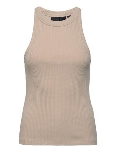 Racer Top Tops T-shirts & Tops Sleeveless Beige HAN Kjøbenhavn