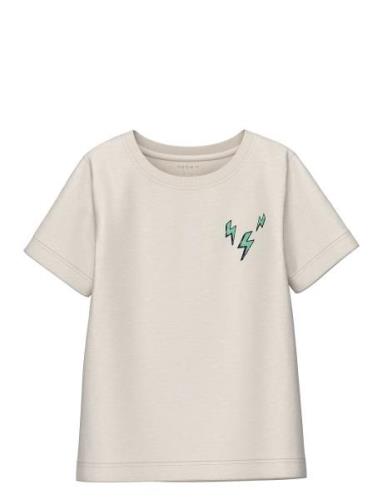 Nmmkarletto Ss Top Pb Tops T-shirts Short-sleeved Beige Name It