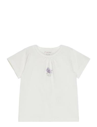 T-Shirt Ss Tops T-shirts Short-sleeved White Fixoni