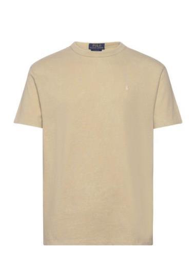 Classic Fit Jersey Crewneck T-Shirt Tops T-shirts Short-sleeved Beige ...