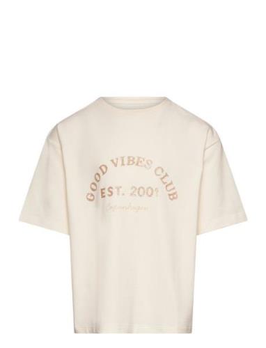 T-Shirt Tops T-shirts Short-sleeved Cream Sofie Schnoor Baby And Kids