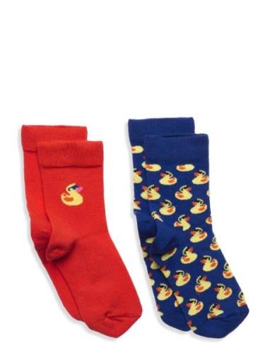 Kids 2-Pack Rubber Duck Sock Sukat Multi/patterned Happy Socks