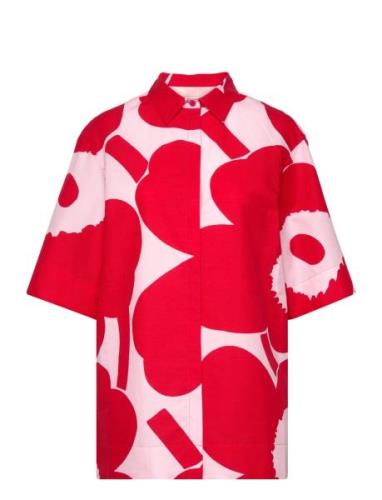 Siltti Unikko Tops Shirts Short-sleeved Red Marimekko