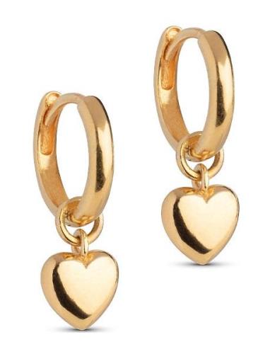 Amore Hoops Korvakoru Korut Gold Enamel Copenhagen