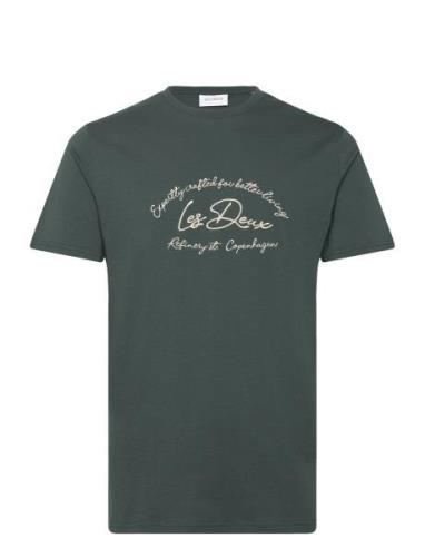 Camden T-Shirt Tops T-shirts Short-sleeved Khaki Green Les Deux