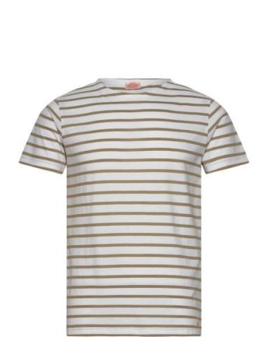 Striped Breton Shirt Héritage Tops T-shirts Short-sleeved Beige Armor ...