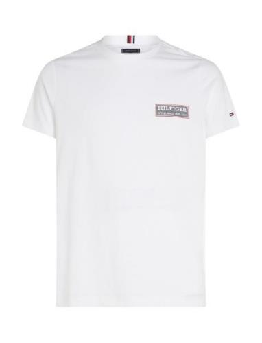 Printed Badge Tee Tops T-shirts Short-sleeved White Tommy Hilfiger
