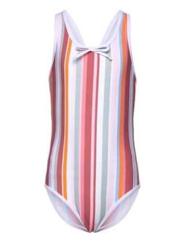 Swimsuit W. Bow, Aop Uimapuku Uima-asut Multi/patterned Color Kids