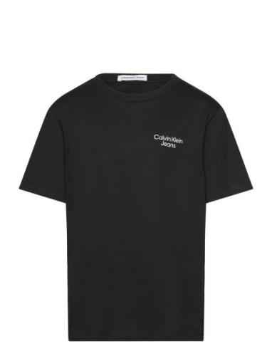 Ckj Stack Logo T-Shirt Tops T-shirts Short-sleeved Black Calvin Klein
