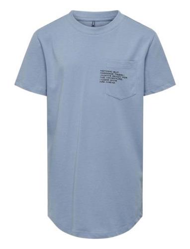 Kobmarinus S/S Tee Print Box Jrs Noos Tops T-shirts Short-sleeved Blue...
