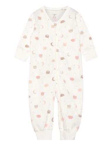 Pyjamas Bear At Back Pyjama Sie Jumpsuit Haalari Multi/patterned Linde...