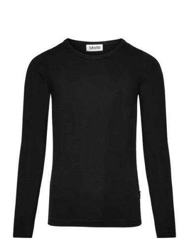 Ruana Tops T-shirts Long-sleeved T-shirts Black Molo