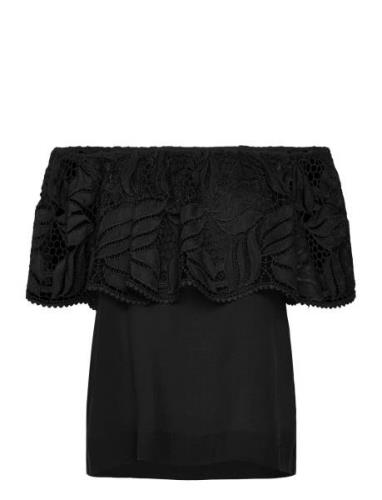 Cmmolly-Blouse Tops Blouses Short-sleeved Black Copenhagen Muse