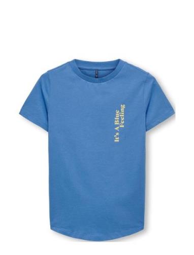Koblau S/S Ocean Tee Box Jrs Tops T-shirts Short-sleeved Blue Kids Onl...